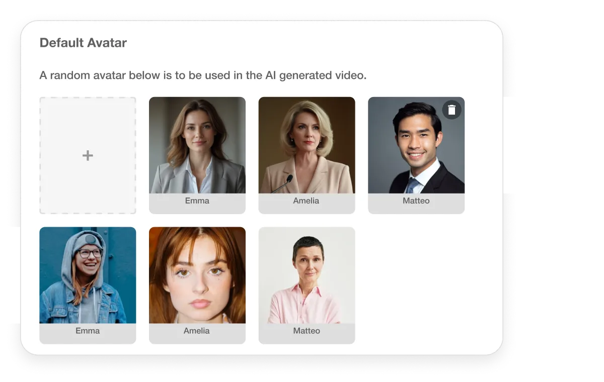 Star AI Avatar in Visla — select a default AI Avatar at the workspace or project level to keep branding consistent from the start
